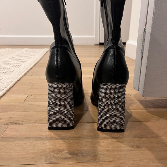 Leather boots with Swarovski - Picture 2 of 4